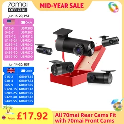 70mai Rear Cam RC06 RC12 RC14 RC22 RC24 RC41 Interior Cam FC02 for 70mai Dash Cam Dual-Channel Recording Parking Recording
