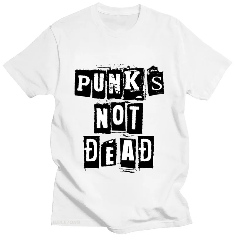 Kids 100% Cotton T-shirt Punks Not Dead Letter Print Boys Girls O Neck Short Sleeve Summer Loose Casual Tops