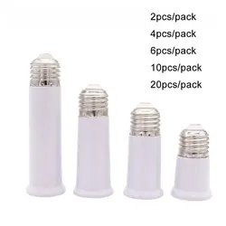 E27 E26 Socket Extender E27 to E27 Standard Medium Base Lamp Extension Socket Screw Bulb Holder Adapter