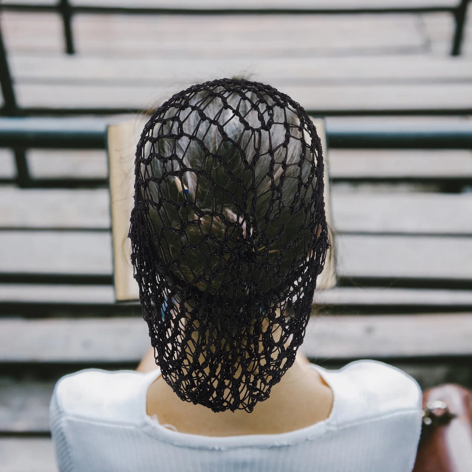 

Hair Net for Women Soft Rayon Mesh Sleep Caps Black Thick Short Snoods Cover Hairnet Durable Crochet Breathable Long Hair Wrap