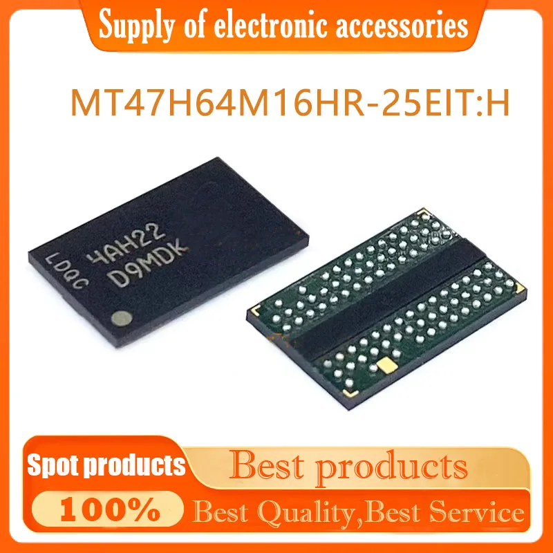 

Original genuine MT47H64M16HR-25EIT:H screen printing D9MDK FBGA84 memory chip