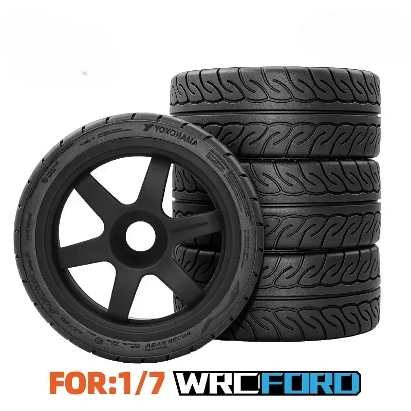 1/7 WRC Rally Tires & Wheel Rims 17mm Hex for 1/8 RC Car Arrma HSP HPI Txas MXJ KKPIT Losi Kyosho Redcat WR8 KM FS Citroen