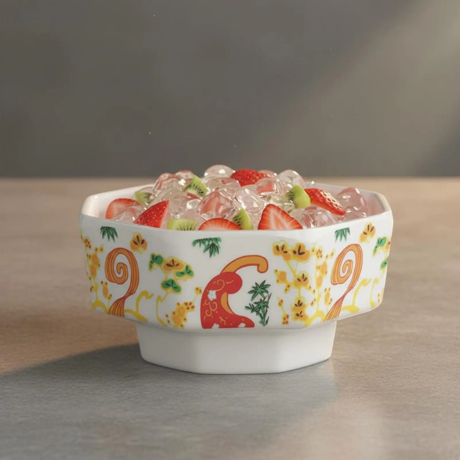

Octagonal Bowl Even Edges Asian Dessert Bowl Tableware Drop-Resistant Thickened Design for Restaurant
