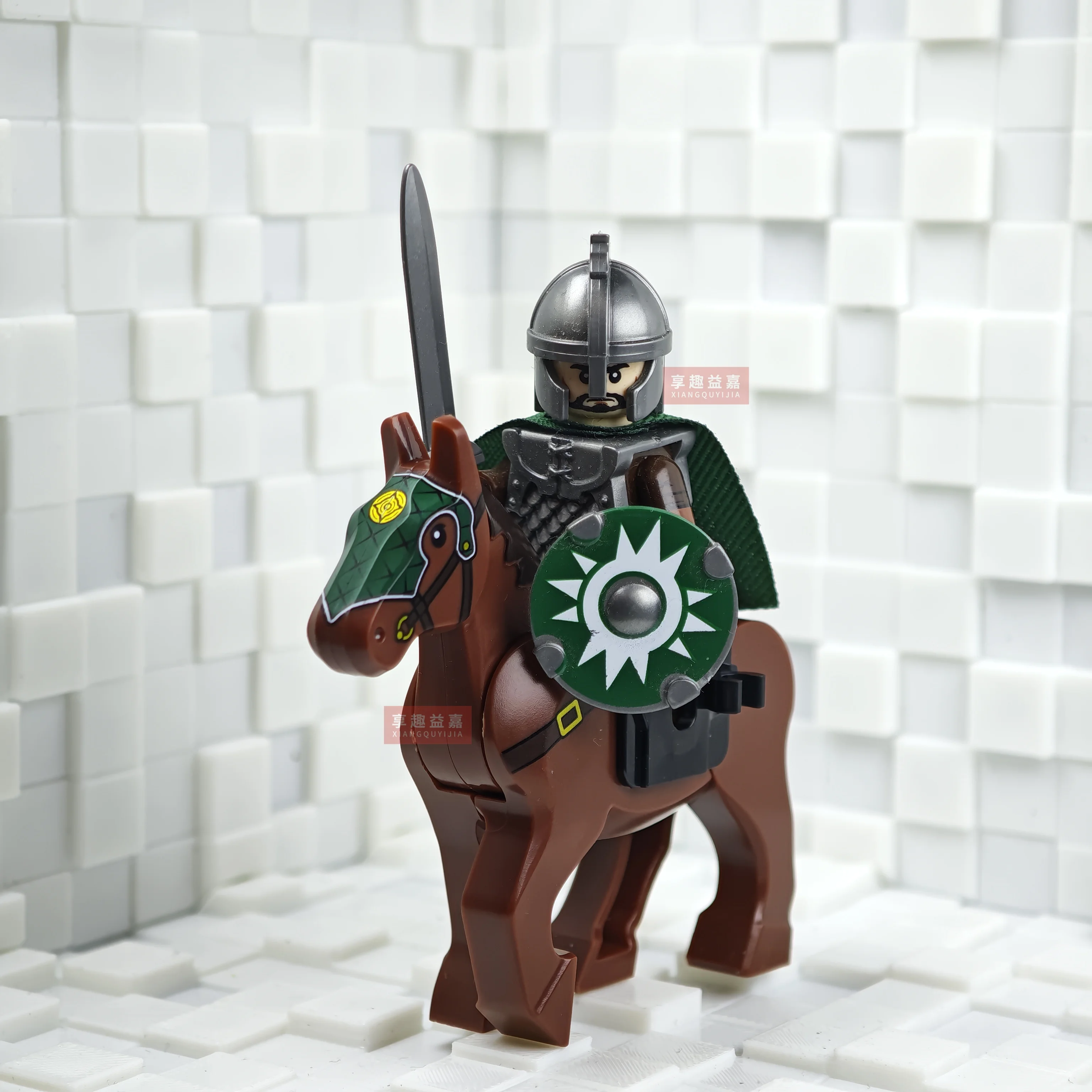 Battle Five Armies mit Schwert Rohan mit Pferd Bausteine Modell Ziegel Mini Action Spielzeug Figuren Spielzeug Geschenk für Kinder MOC