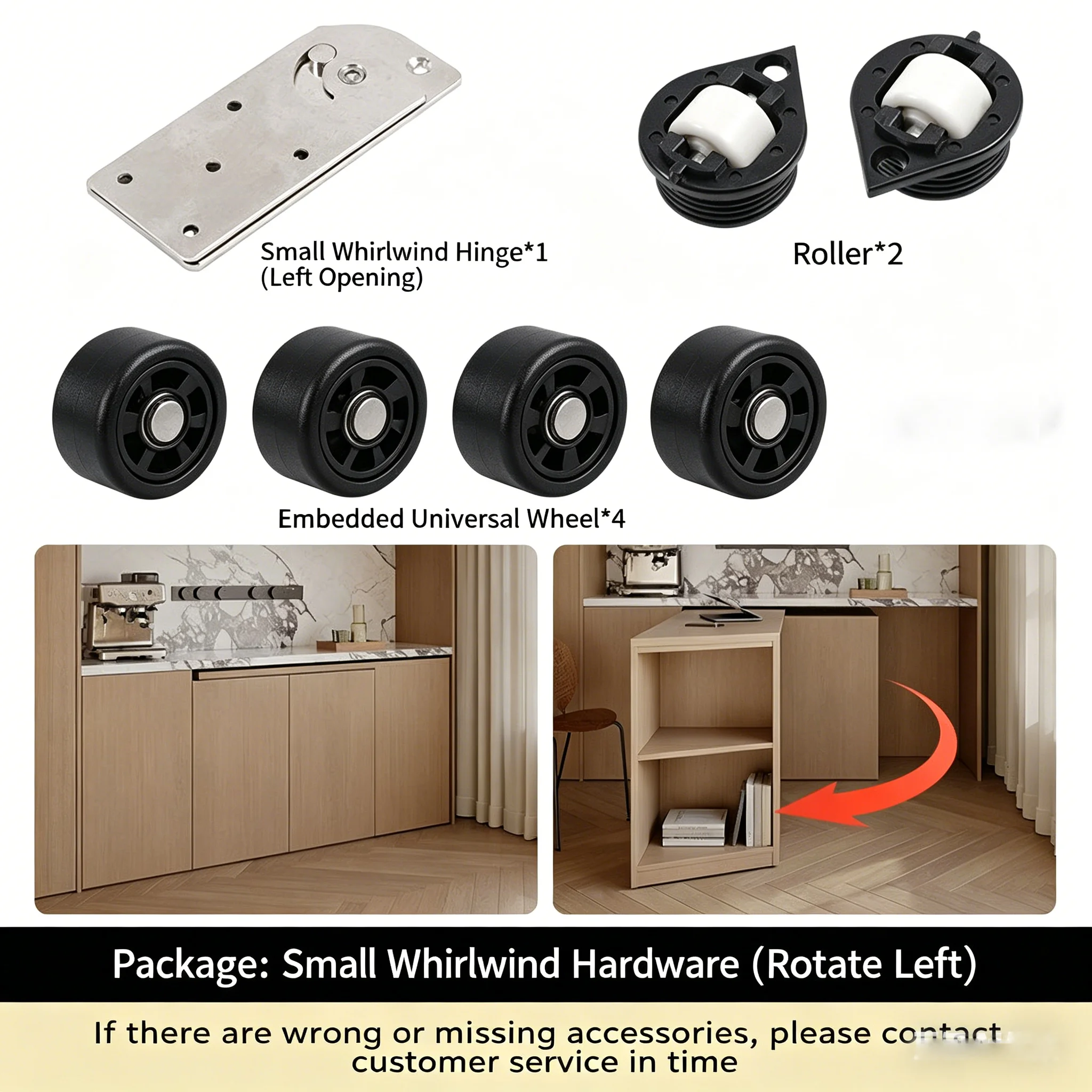 90 Degree Rotating Folding Table Hardware, Small Whirlwind Desk Swivel Connector, Space Saving Furniture Hinge For Home Office