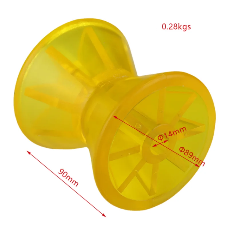 ISURE MARINE Yacht Trailer Roller Yellow PVC Front Wheel Motorboat Submachine Boat Towing Accessories For Ships