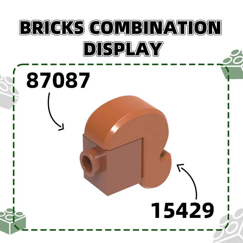 Wange121Pcs/Lot 15429 1x2x2 ekor kucing blok bangunan Accessories aksesoris cocok dengan bata mainan anak-anak kotak hadiah