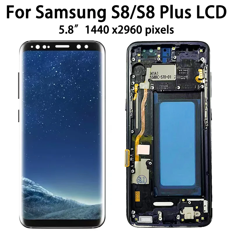 TFT Quality For Samsung S8 G950 Lcd Display Digital Touch Screen with Frame Assembly For Samsung S8+ S8 Plus G955 Display image 3