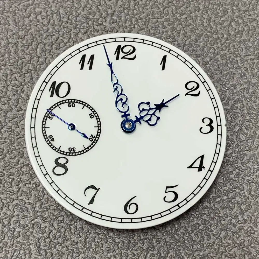 High Precision 37mm Watch Dial Face & Blue Watch Hands Kit for ETA 6497 ST3600 Movement Replacement Watch Part