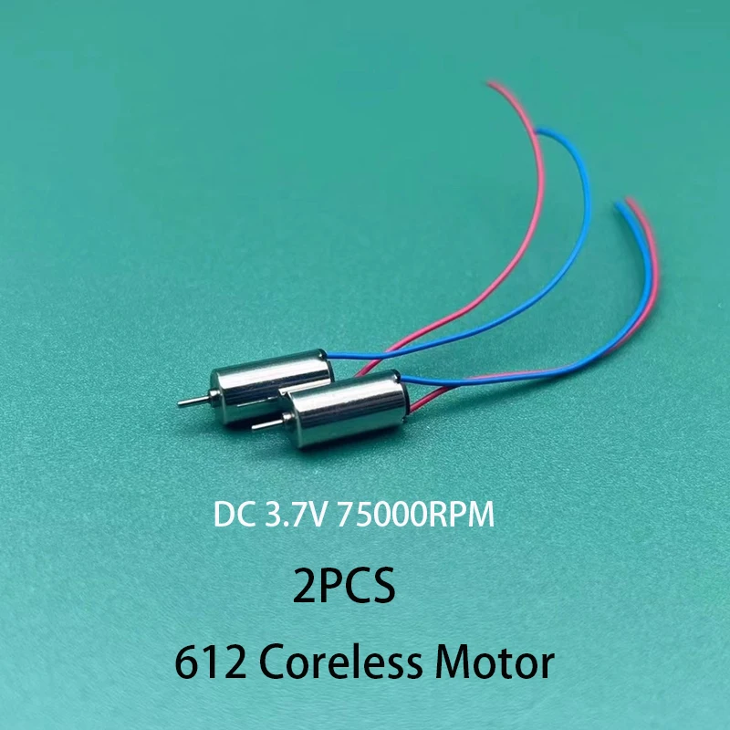 2PCS DC3.7V 75000RPM Mini Coreless Motor 6*12mm High Speed 612 Hollow Cup for DIY RC Drone Quadcopter Strong Magnetic Motor