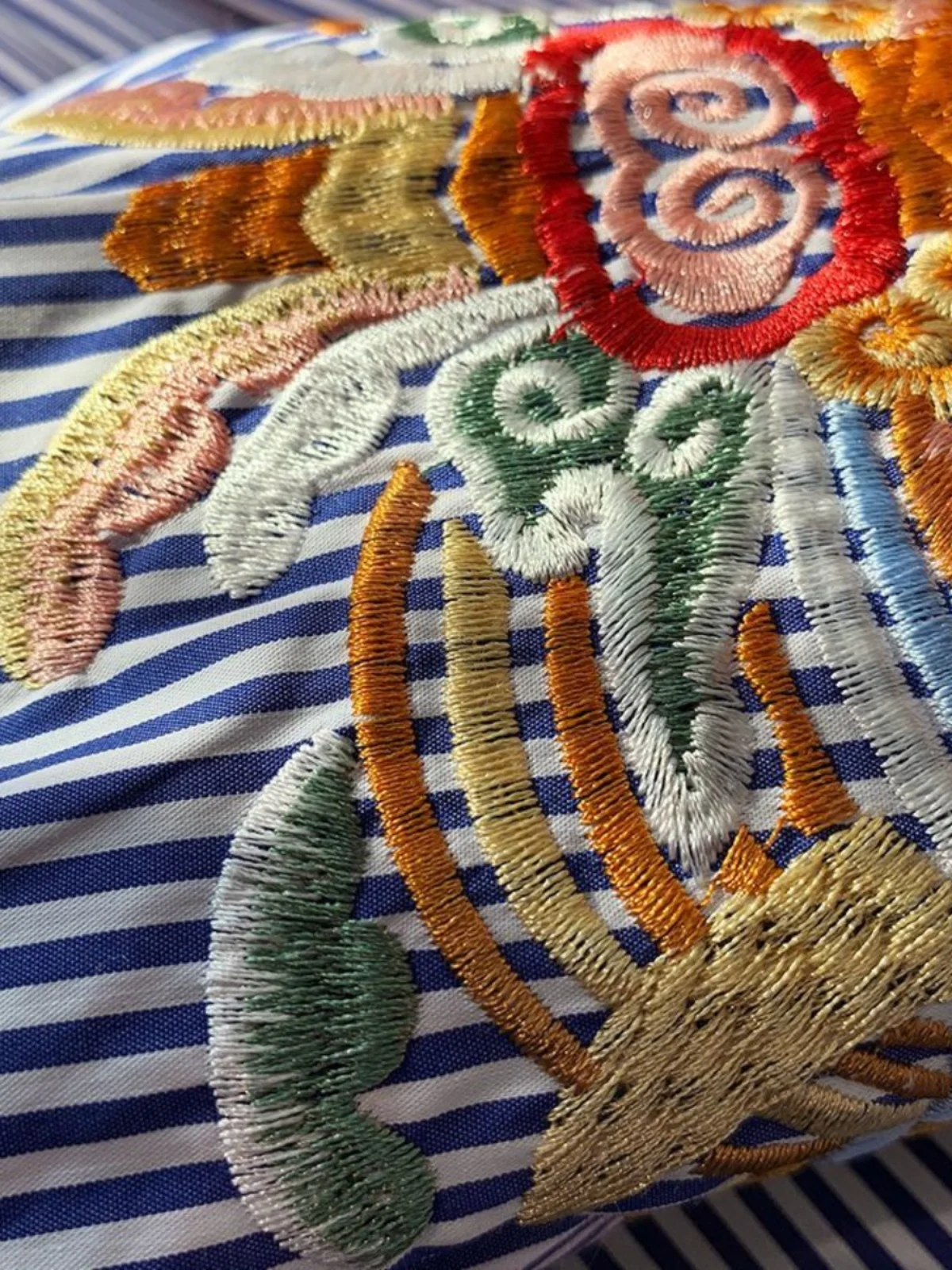 جديد الصينية Sle المطرزة مخطط irt المرأة طويلة Sve Faionable أعلى الطبقات ارتداء ربيع الخريف الراقية يشعر