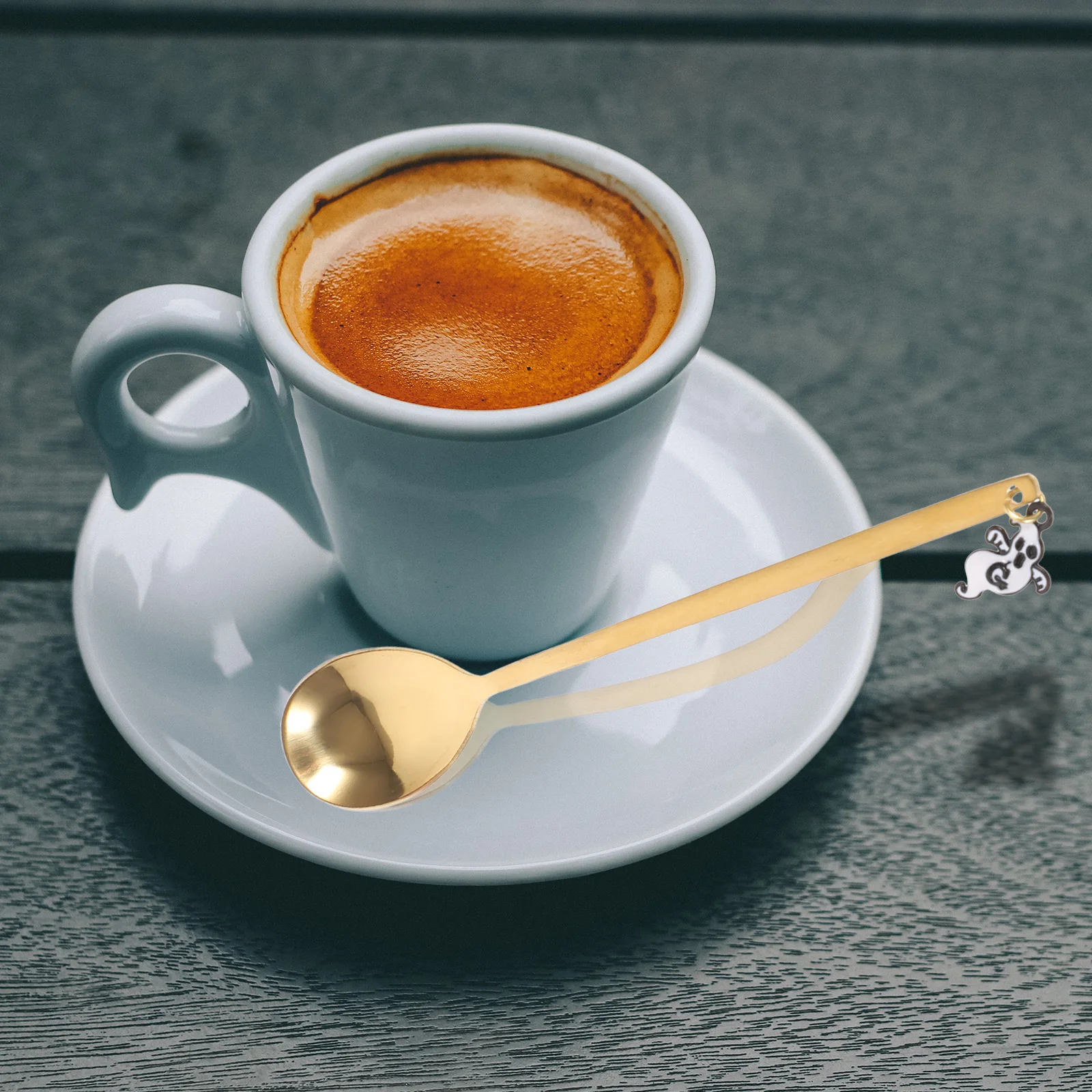 

4Pcs Halloween Pumpkin Spoons Stainless Steel Coffee Dessert Cake Spoons Smooth Surface Easy Clean for Party Home Office Bakery