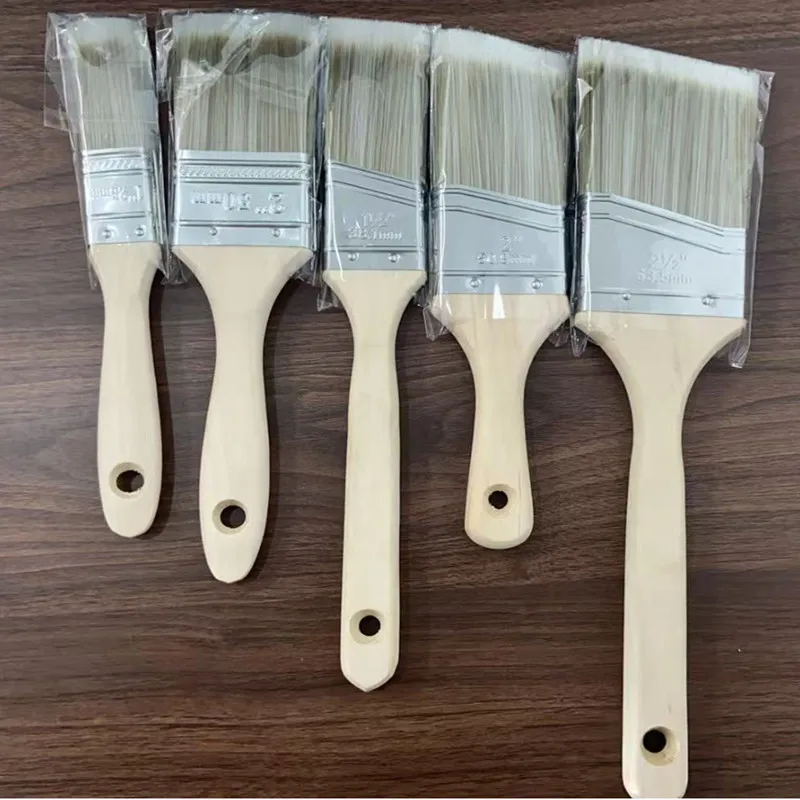 

5Pcs High Quality Paint Brush BBQ Brush for Barbecues Furniture Handle and Wall Painting with Soft Hair and Wooden Handle