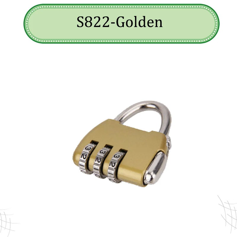 لـ S822 قفل مجمع عالي التحمل أقصى قدر من الأمان مضاد للسرقة مكون من ثلاث أرقام مدمج يدوم طويلاً