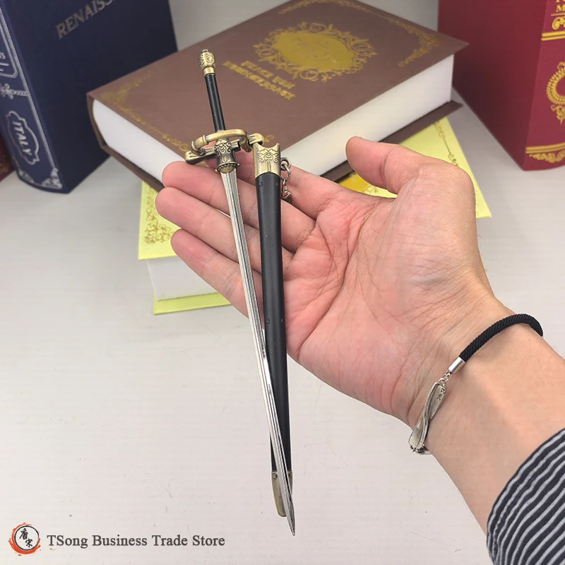 لعبة 21 سنتيمتر (8.26 بوصة) ملحقات الأفلام والتلفزيون من القرون الوسطى البرية نسخة الأسلحة المصغرة نموذج العرش آريا ستارك إبرة Swo #1