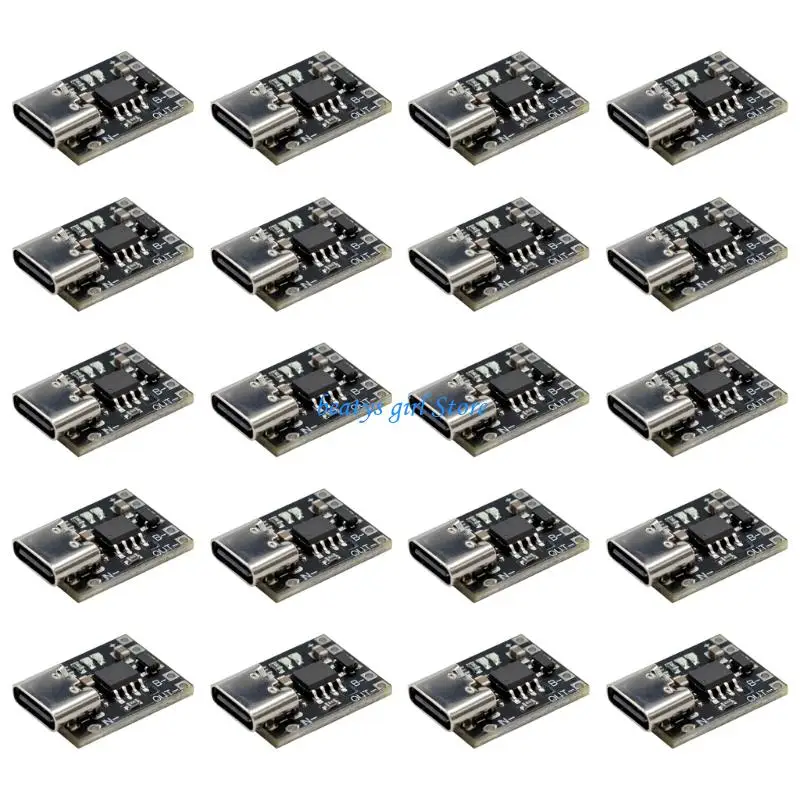 C7AB 1 Set Compact Design Type C Charging Module Board With Double Voltages 3.7V 4.2V