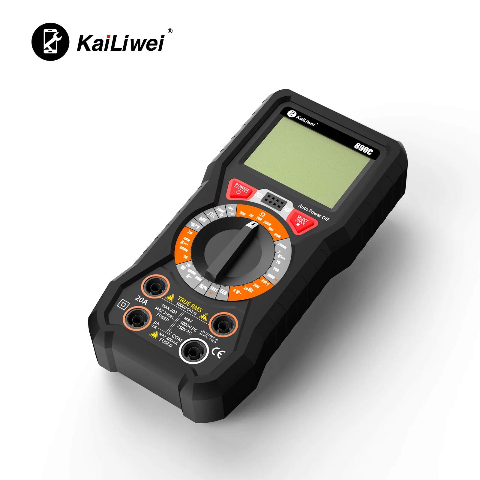 Professional Digital Multimeter 890 Multimeter Tester Manual Range Voltage Meter True RMS Transistor Tester Electrician Tool