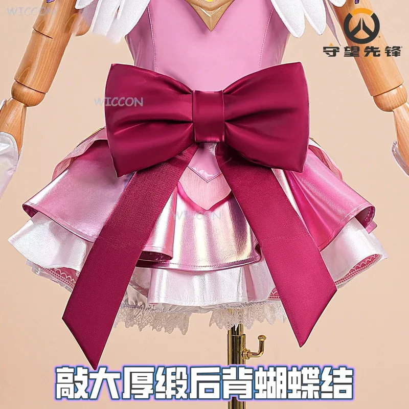 

CyOverwatch 2 DokiWatch Juno Cosplay Mythic Skin Outfit Pink Dress Hero Costumes Clothes Halloween Fancy Style Juno Teo Minh Wom