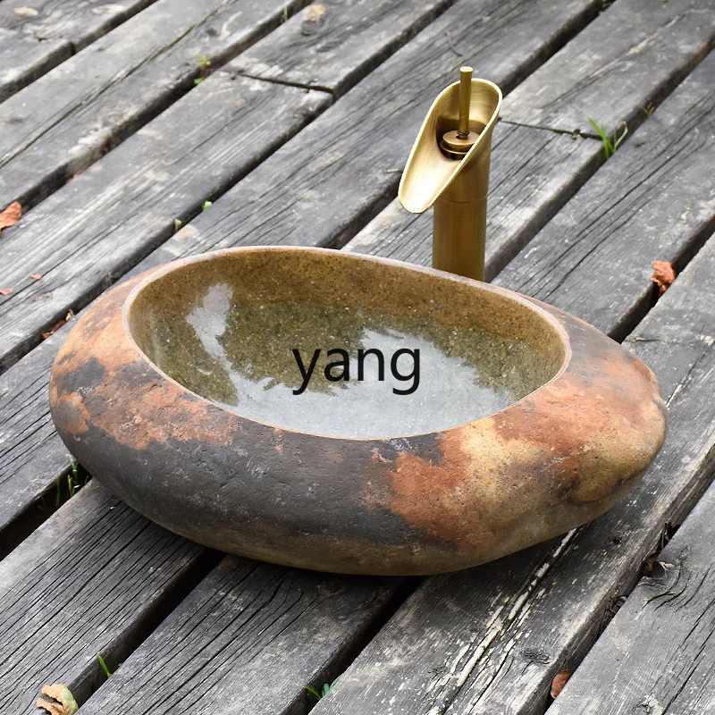 

LH stone wash basin table basin retro art bathroom personalized stone basin