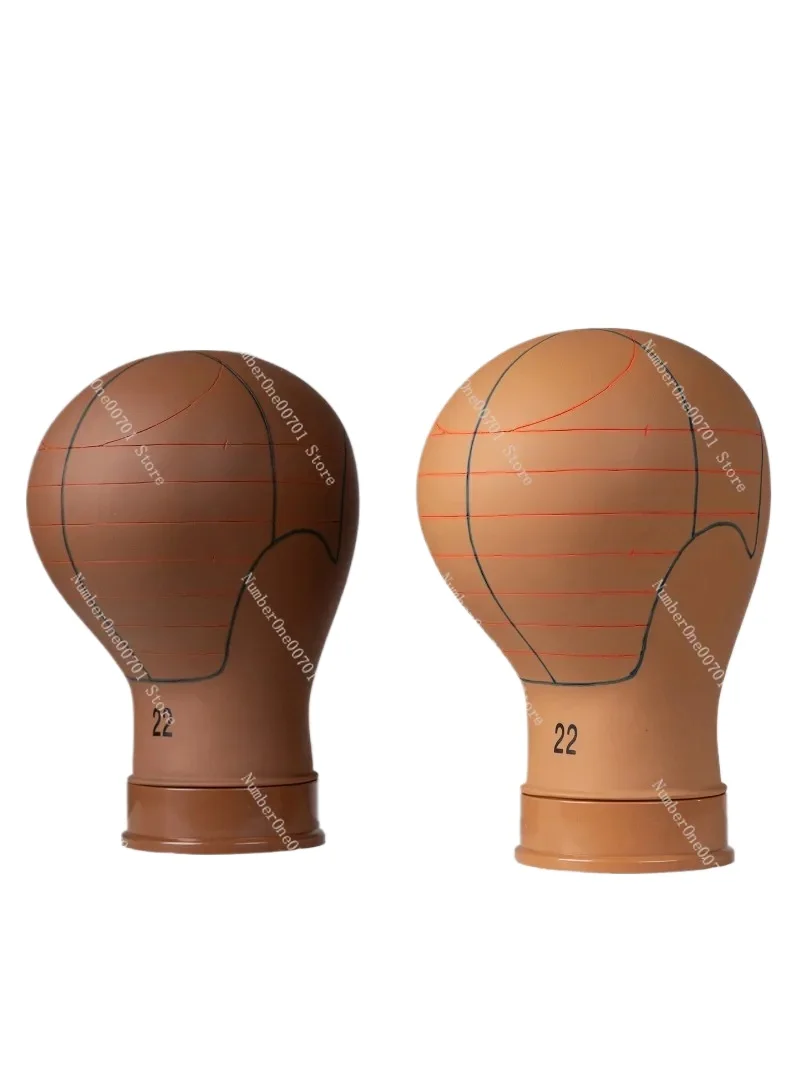 Canvas Wig Mannequin Head Dummy Model For Cutting Styling Cos‑Wig Design, Support Pin Insertion Salon Display Practice Tool