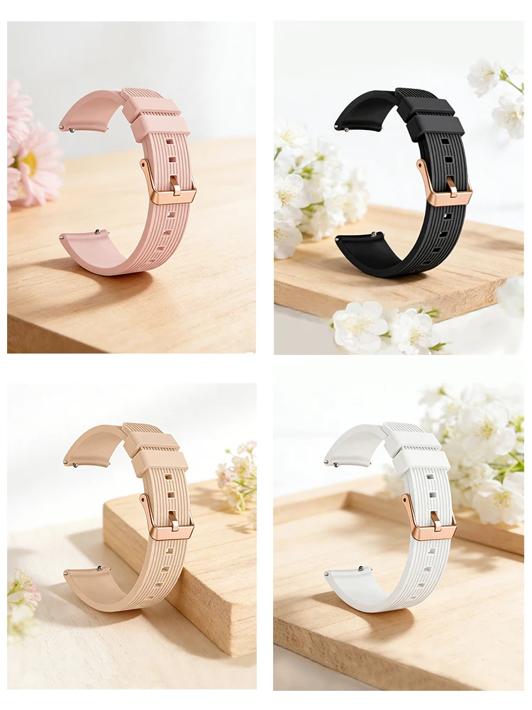 20-mm-Uhrenarmband, Silikonarmband für Zeblaze-Uhr Btalk Lite/2, Sportarmband für Zeblaze-Uhr Gtr 3/Gts 2, verstellbares Armband