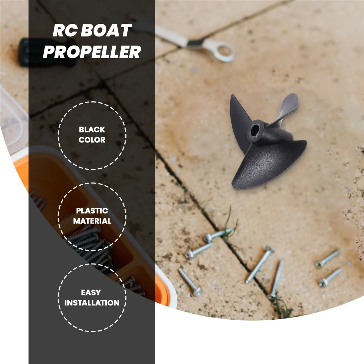 مجداف مروحية قارب RC للمحرك بدون فرش ، 3 شفرات ، P40D47