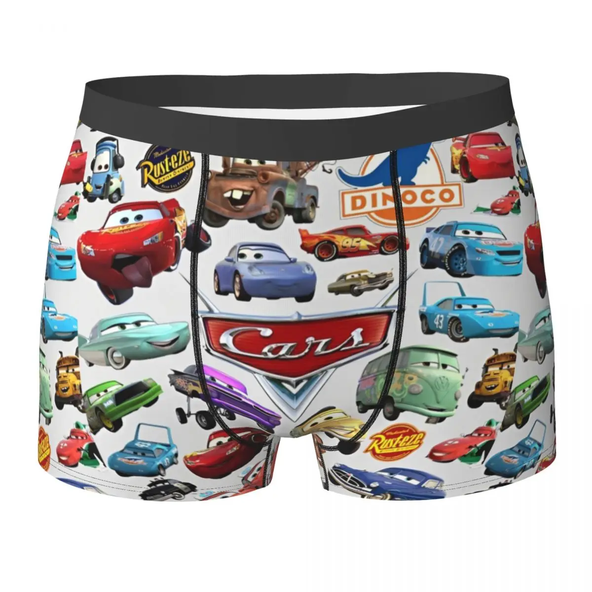 Lightning Mcqueen Cars Trunk Pouch Underwear Quality Pattern Boxer Brief Soft Trend Men Panties Big Size