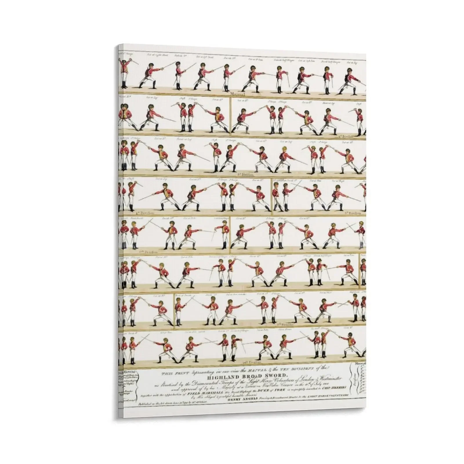 

Angelo's Ten Division of the Highland Broad Sword Canvas Painting posters for room modern home decoration