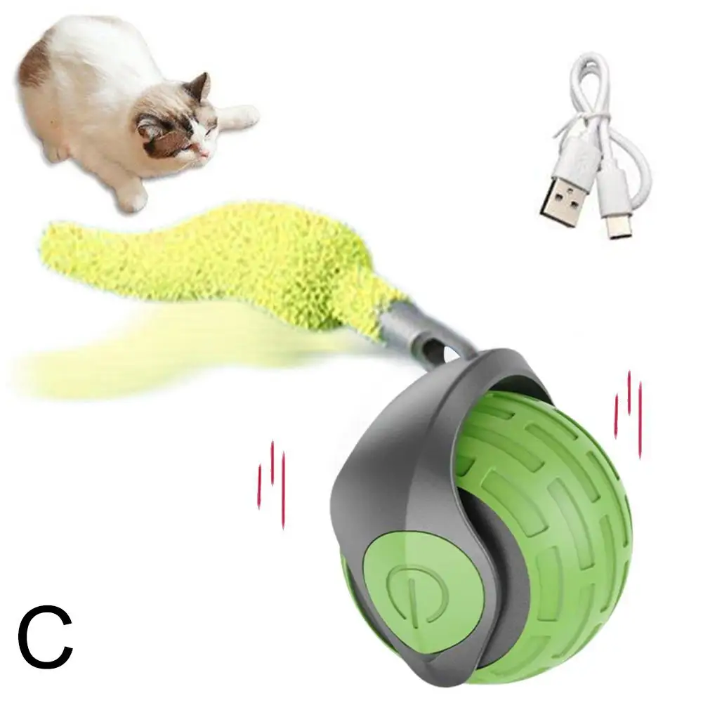 Intelligenter Katzenspielball, automatisch interagierender elektrischer Rollball für Haustiere, USB-aufladbarer, beweglicher, springender Ball für Kätzchen, Geburtstagsgeschenk – Detail 17