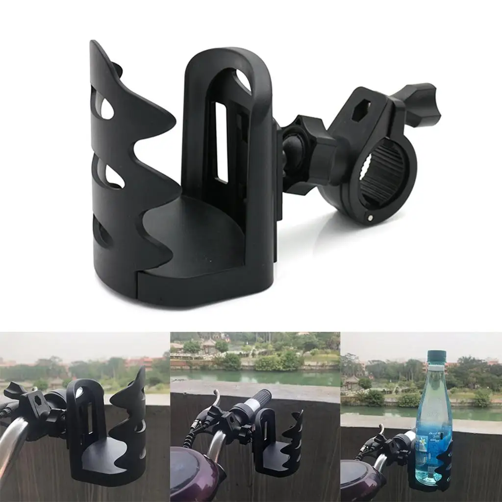 

Black ABS Adjustable Motorcycle Drink Bottle Cup Holder Universal Accessory