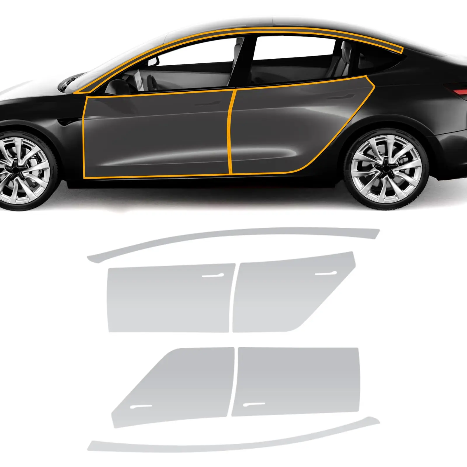 For Tesla Model 3 Premium 2024-2026 TPU Bumper Pre-cut PPF Clear Paint Protective Film Custom Anti Scratch Self Healing Shield
