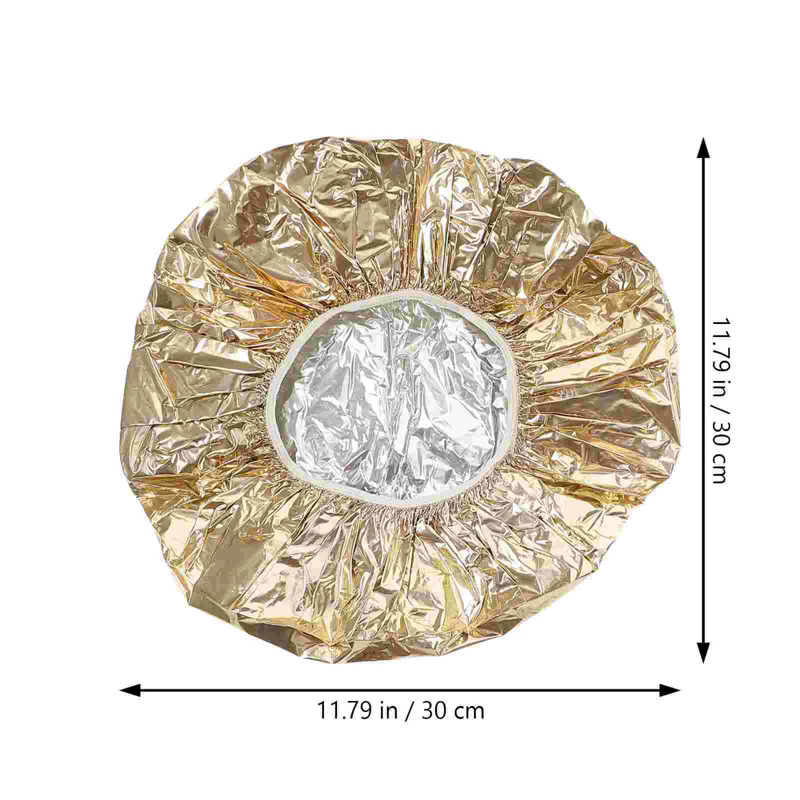 4 قطع من غطاء رقائق الألومنيوم، قبعة الخبز، تلوين الشعر، تكييف الميكروويف، صبغ القصدير الحراري، غطاء سبا