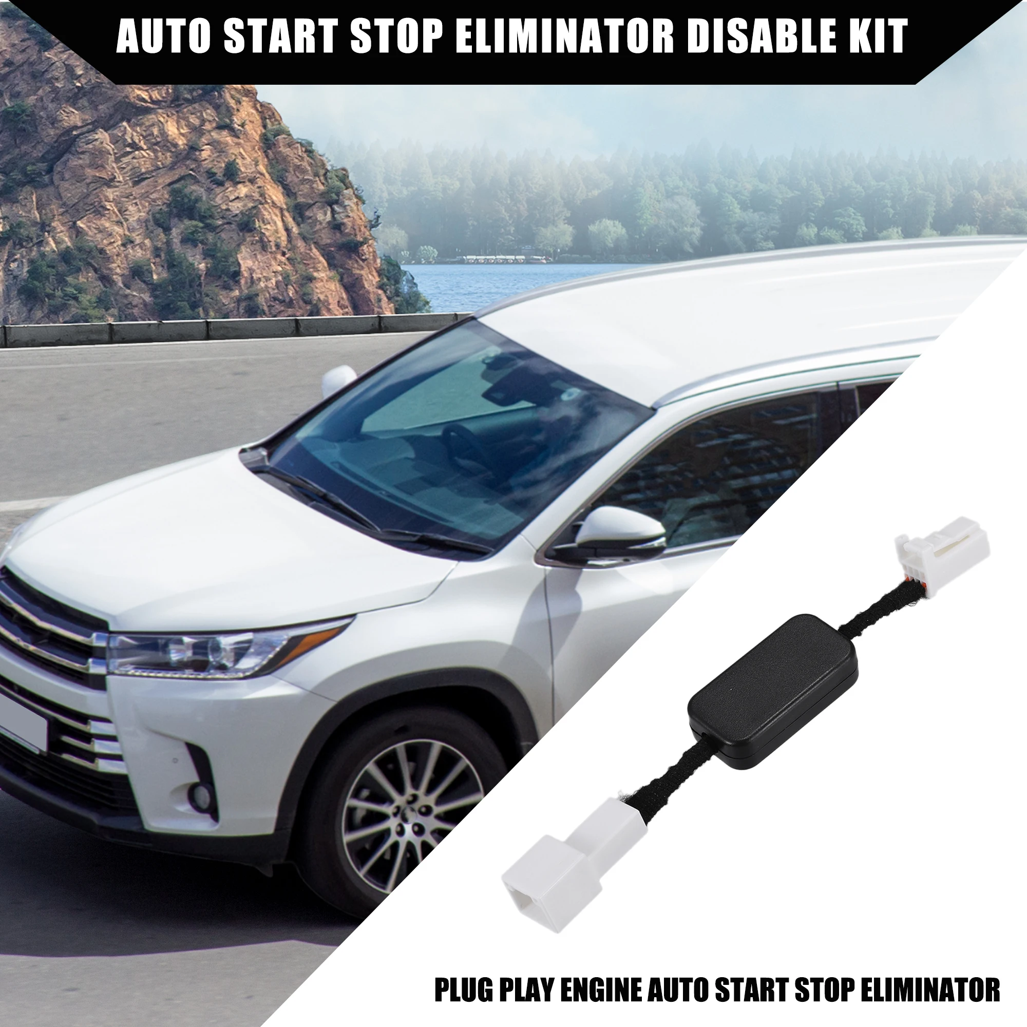 UXCELL Auto Start Stop A-Off Cable Replacement for Toyota Highlander 2015-2021 / Inner / Plastic / 1 Set