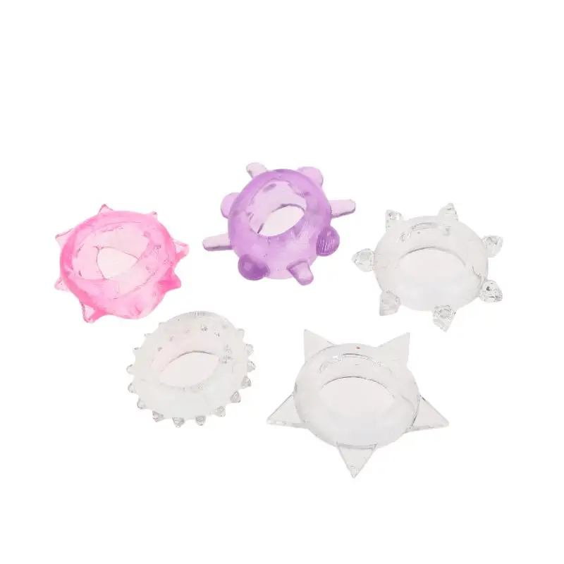 5PCS Cock Ring Delay Ejaculation Adult Toys For Men Dick Enlargement Silicone Penis Ring Male Sex Toys Stronger Erection 18+