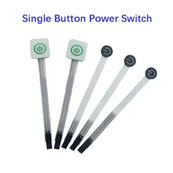 1PC 1key Single-key Power Membrane Button With PVC/PET Control Panel For DIY Accessories Membrane Switch Buttons Ribbon Cable