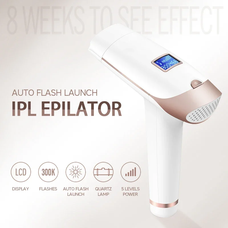 Épilateur laser électrique indolore, 400000 flashs, chaud, en continu, IPL, photon