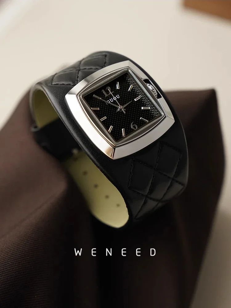 Light luxury ladies fashion retro temperament senior sense leather wristwatch quartz women's watch relojes para mujer