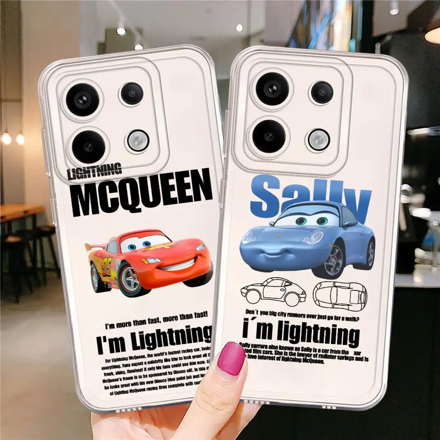 Sally relâmpago mcqueen caso para xiaomi redmi nota 9S 10lite 9 10 11 pro 10s 11s 12s 12 13 14 pro plus capa de telefone macio