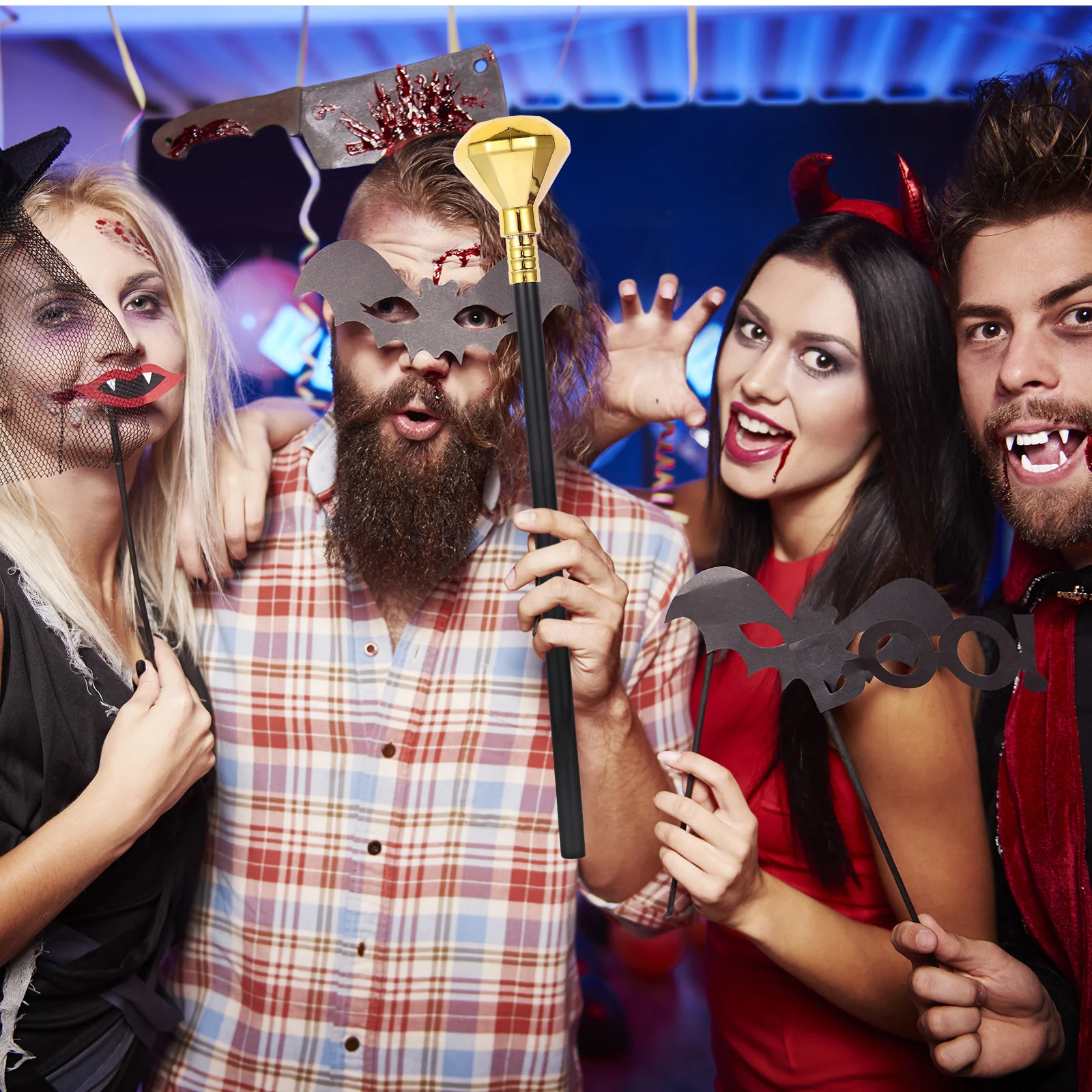 킹 셉터 어린이용 소형 휴대용 왕의 지팡이 인체공학적 디자인 미끄럼 방지 내구성 할로윈 코스프레 소품 왕의 지팡이 소품