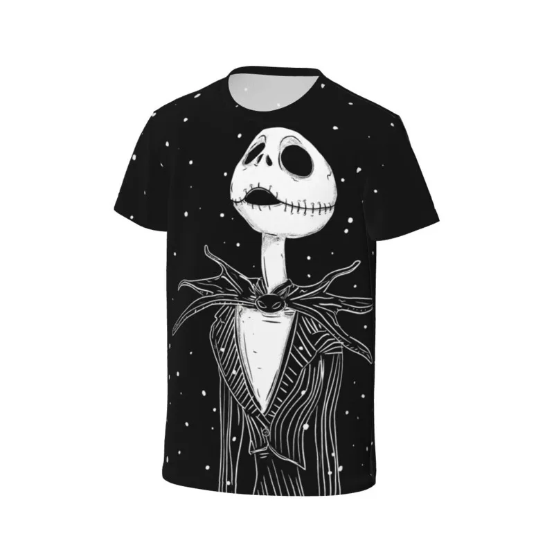 Disney le cauchemar avant noël T-Shirt d'été pour femmes Costume Jack Skellington haut imprimé dessin animé pour mode Streetwear