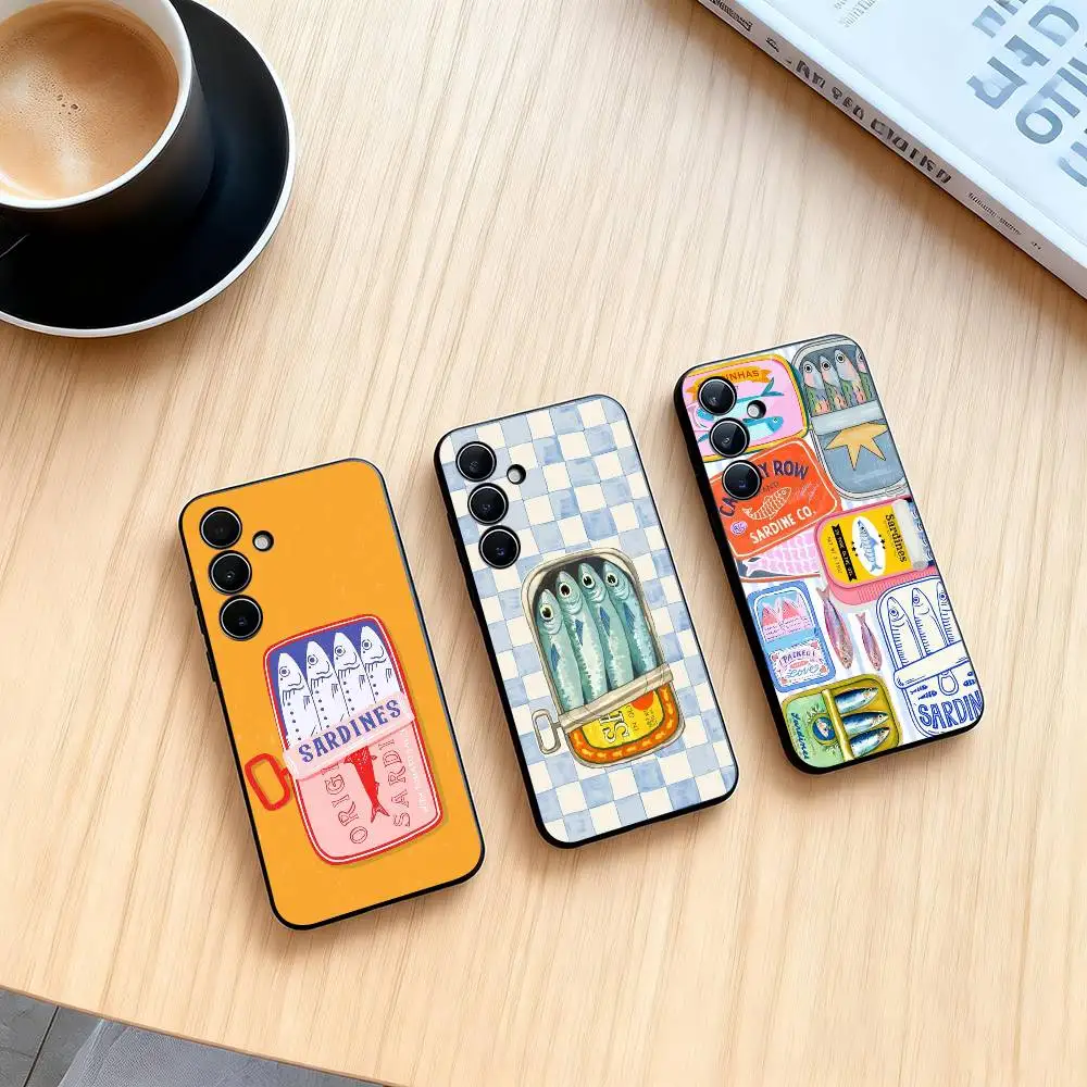 Чехол для телефона Sardina pilchardus-S, черный, силиконовый, мягкий, для Samsung Galaxy A73, A72, A71, A70, A53, A52, A51. Подарок.