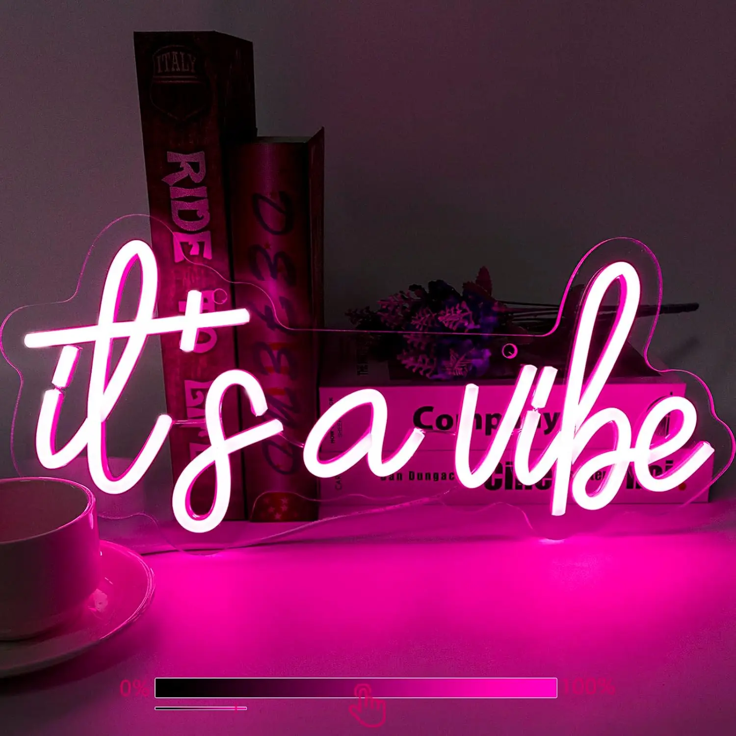 

Неоновая вывеска It's A Vibe, USB-светильник для декора стен, светодиодный неоновый светильник с регулируемой яркостью для бара, лаунж-зоны, вечеринок, спальни, гостиной, игровой комнаты, домашнего декора