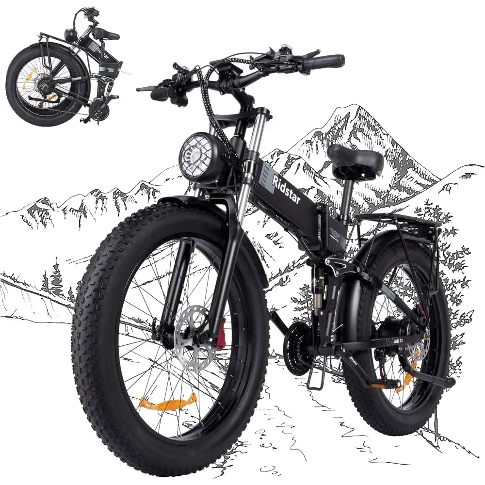 

Electric Bike, 26"x4.0" Fat Tire All Terrain Ebike, 1500/2000W Dual Motors - 48V 15/23AH Removable Battery 30-60Mile/31-35MPH