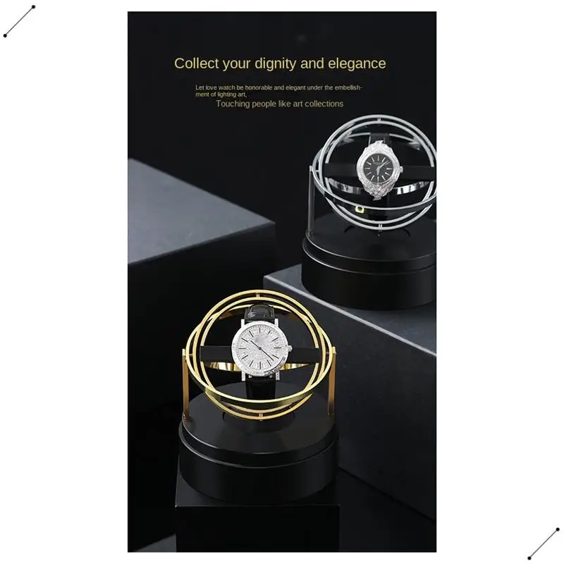 Bobinadora de relojes para cajas de relojes automáticos, caja de vitrina de almacenamiento con bobinadora automática (sin reloj)