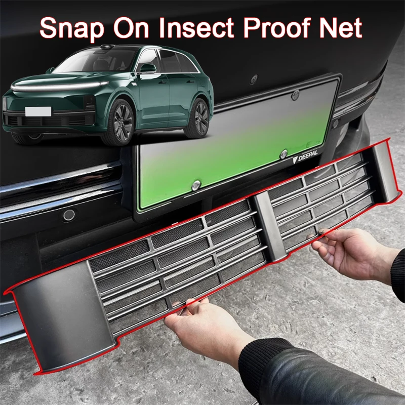 Snap On Insect Proof Net For LiXiang LI L7 2023 2024 2025 Car Front Grille Insect Proof Net Radiator Condenser Protective Cover