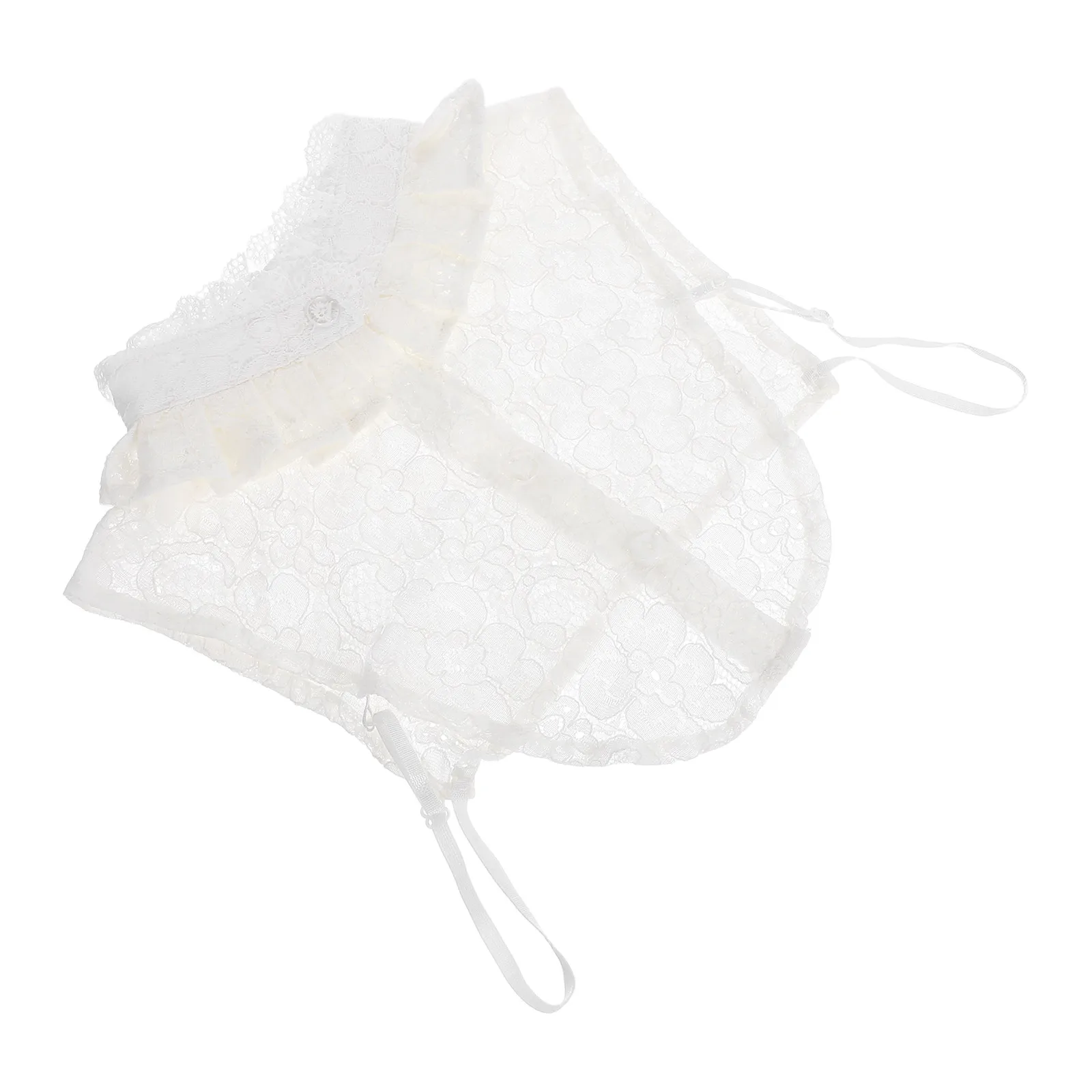 

Lace Shirt Women False Collar White Gauze Oversized Lapel Blouse Detachable Design Match Sweaters Dresses Uniforms Jackets T