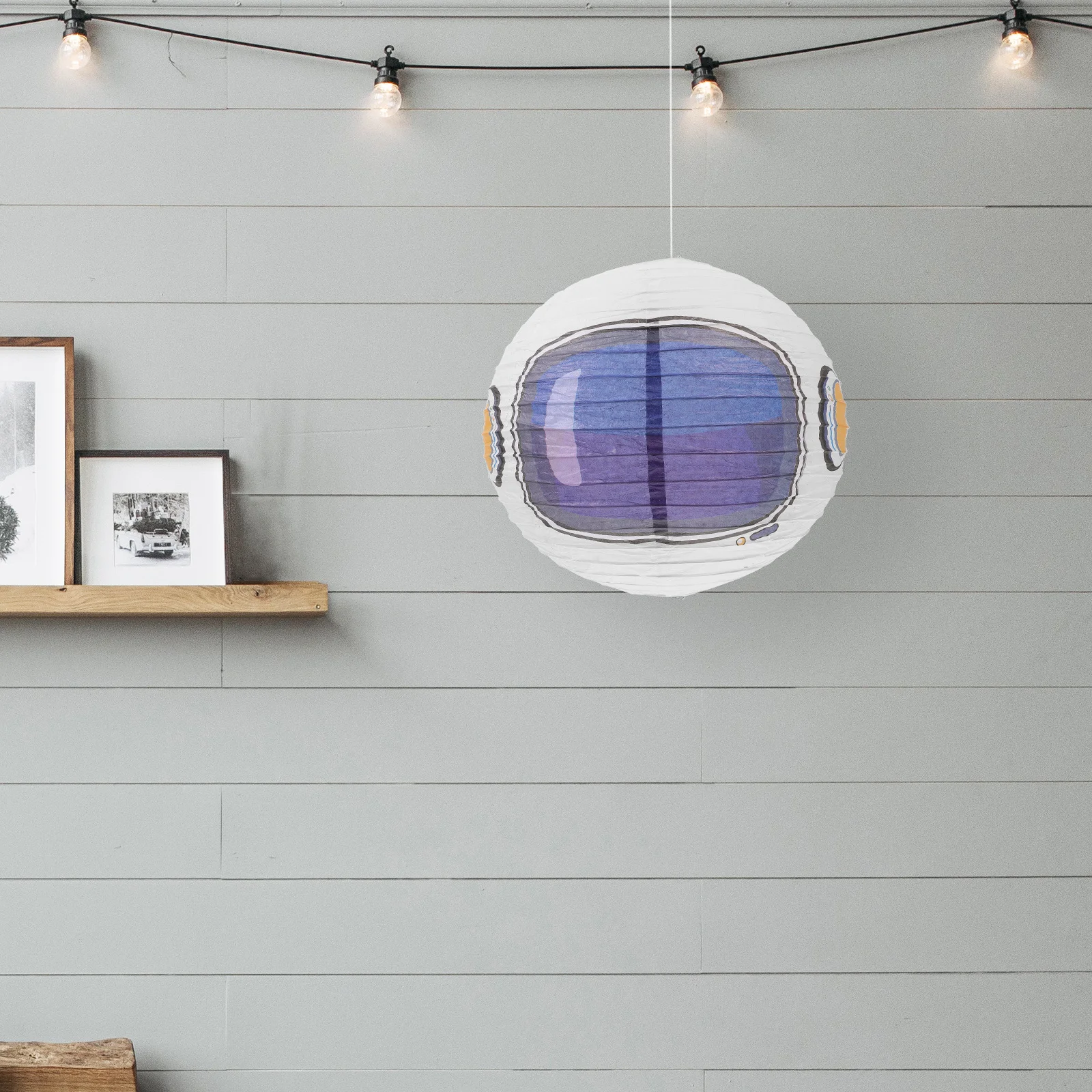 

1pc Space Theme Shaped Paper Lantern Large Diy Hanging Decor For Birthday Party Baby Shower Home Room Outdoor Decoration