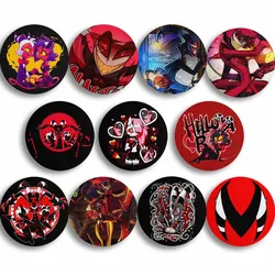 Hot Anime Helluva Boss Brooch Pins Handmade Cute Loona Soft Button Pin Kawaii Cartoon Role Lapel Badge Backpack Accessories Gift