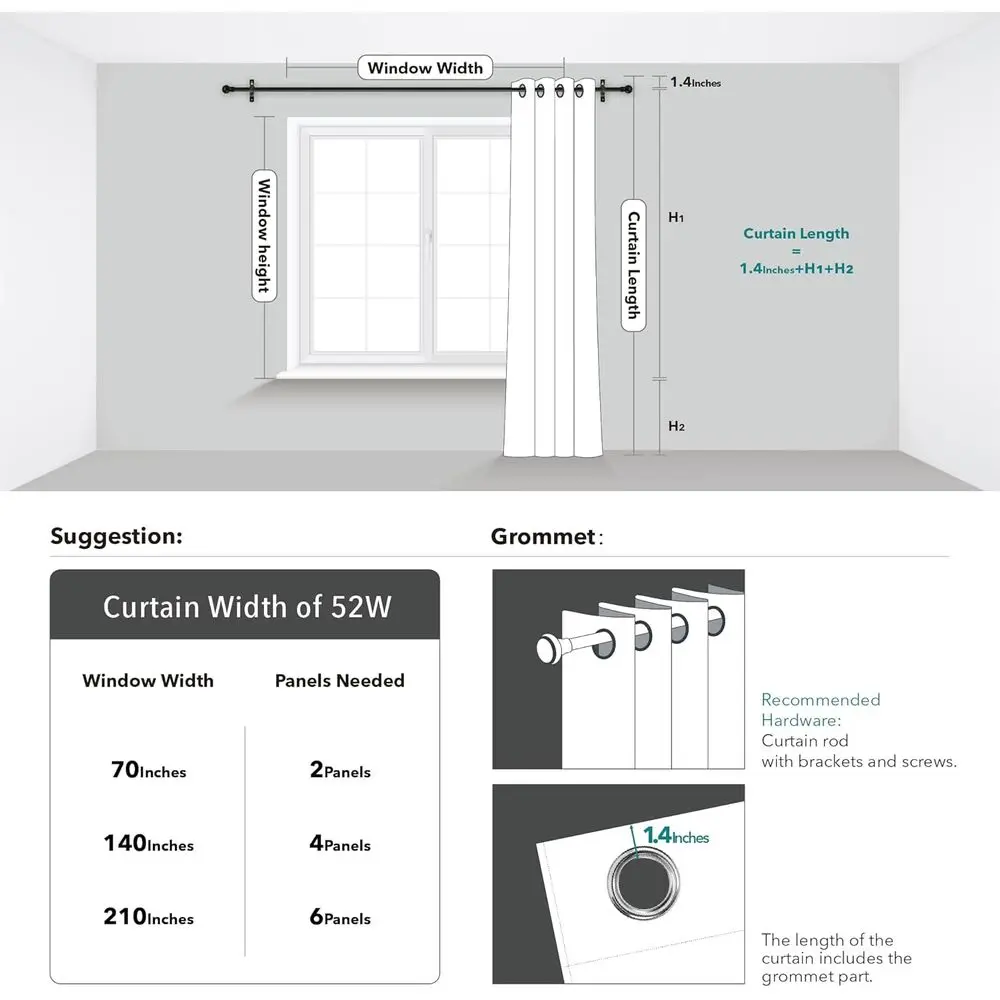 ستائر تعتيم حرارية معزولة وعازلة للصوت، 52 × 84، مجموعة من لوحتين، طباعة نقطية مموجة، قابلة للغسل في الغسالة لديكور المنزل
