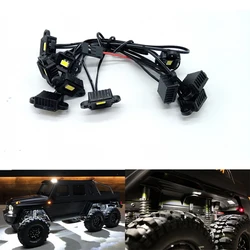 LED Chassis Light Fender Lamp Wheel Eyebrow Lights for 1/10 RC Crawler Car Traxxas TRX6 G63 6x6 AMG Diy Upgrade Parts